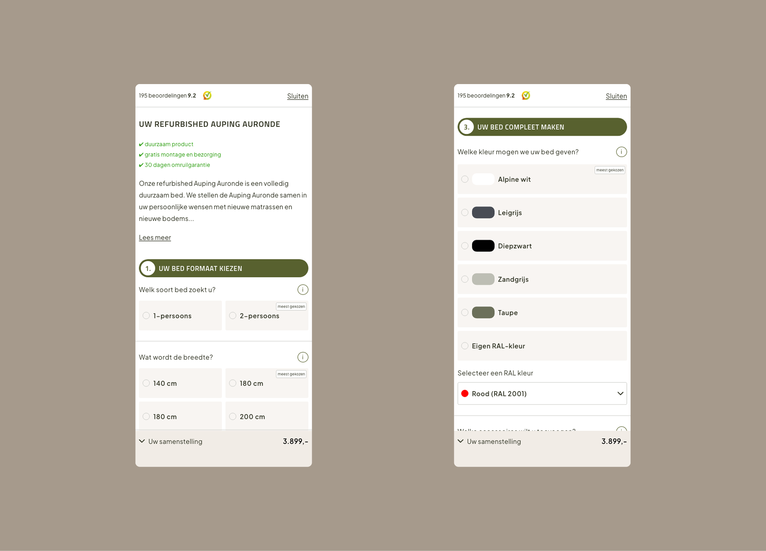 smeenk bedden configurator ontwerp