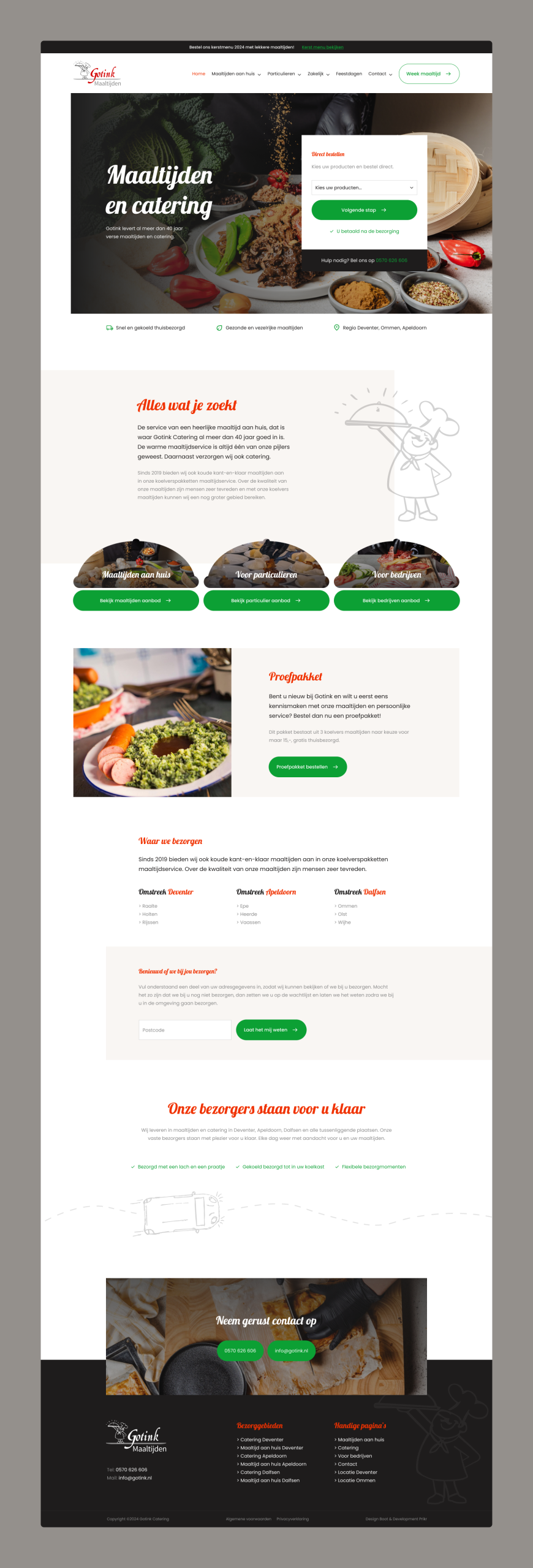 website voor catering bedrijf deventer